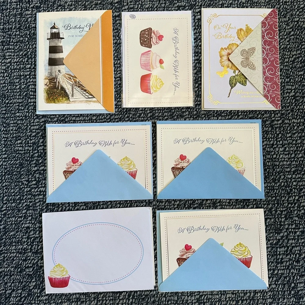 New 8 of different brand of Happy Birthday’s cards with envelopes.